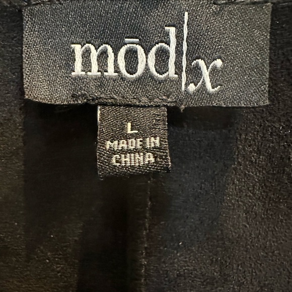 NWOT - mod x Faux Suede Shimmer Cascade Front Jacket - Size Large - Picture 6 of 7